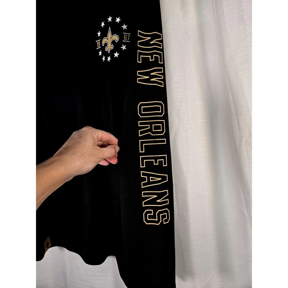 New Orleans Saints NFL Team Apparel Pullover Large Long Sleeve‎ 1/4 Zip